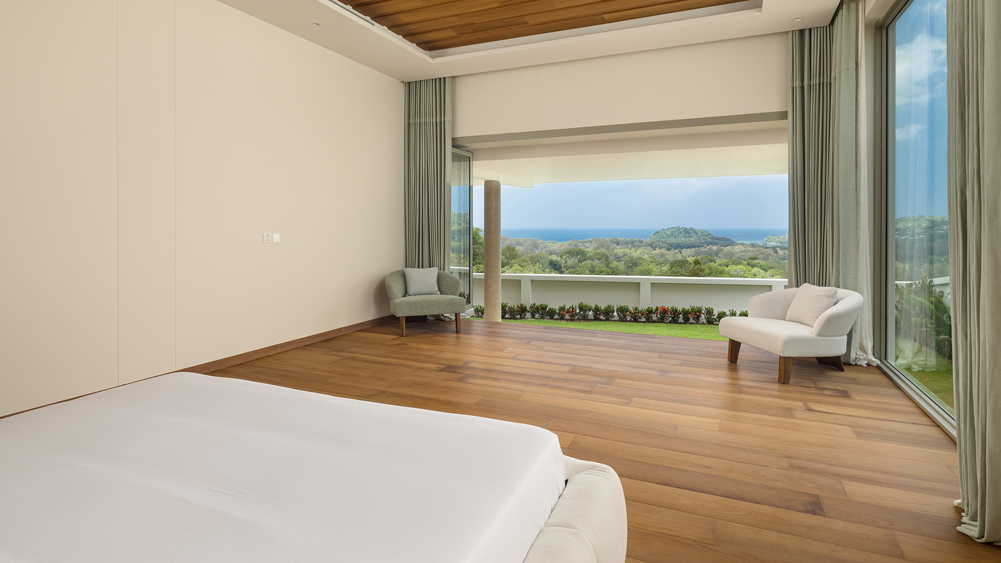 Elite Havens - Cohiba Sea View Villa 8 - Modern tropical hilltop luxury villa - Opulent downstairs master bedroom